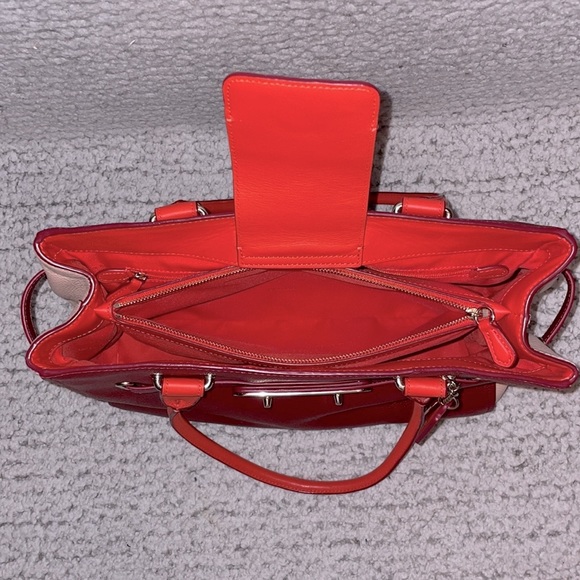 Coach Swagger Colorful Colorblock Leather Caryall Shoulder Bag Purse Tote - Picture 10 of 13